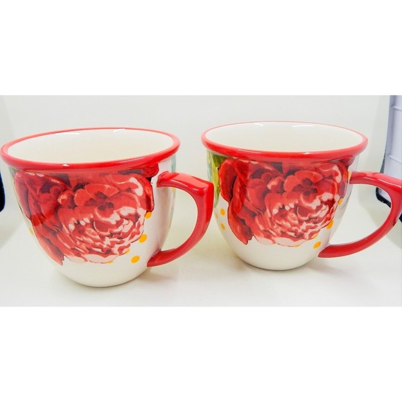 The Pioneer Woman Blossom Jubilee Coffee Cup Mug Latte Stoneware 16 Oz Set of 2 - Picture 6 of 12